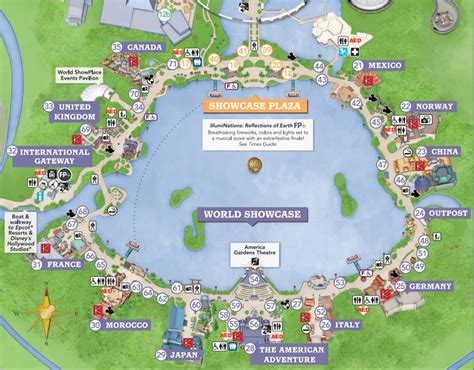 Epcot World Showcase map